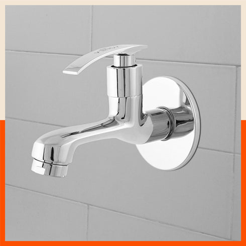 Aquila Wall Mountable Long Body Tap With Flange For Kitchen/Bathroom